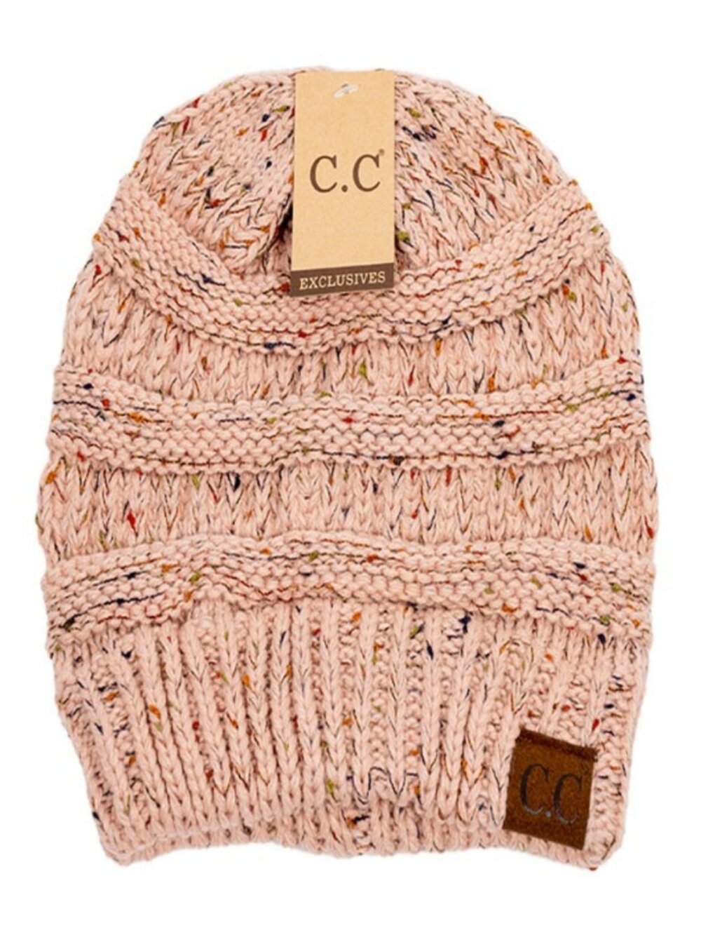 Authentic C.C Exclusives Cable Knit Beanie INDI PINK